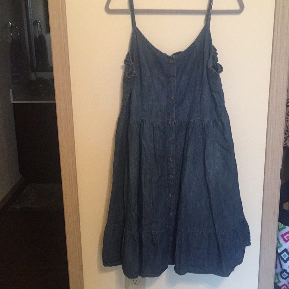 Jean Spaghetti strap dress